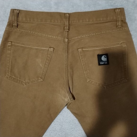 Carhartt WIP Jeans Men 33x32 (34x31) Tan Brown Klondike XXV 25 Years Anniversary - Picture 14 of 16